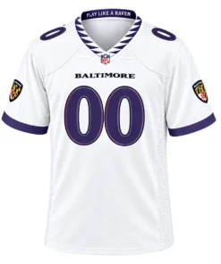 7XL Custom Baltimore Ravens White Jersey Fan Gift Energetic