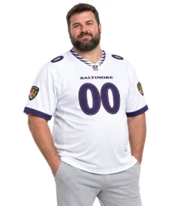 7XL Custom Baltimore Ravens White Jersey Fan Gift Energetic