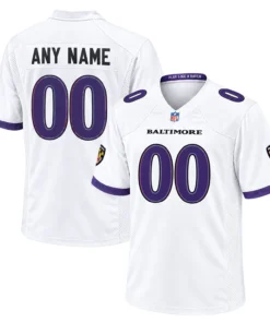 Baltimore Ravens White Custom Jersey Game Day Dynamic