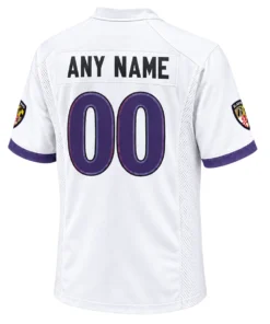 Baltimore Ravens White Custom Jersey Game Day Dynamic