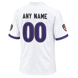 Baltimore Ravens White Custom Jersey Game Day Dynamic
