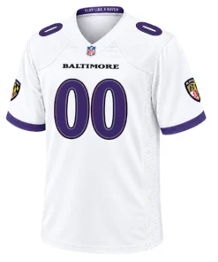 Baltimore Ravens White Custom Jersey Game Day Dynamic