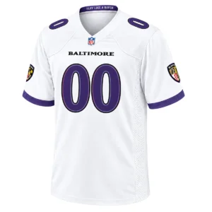Baltimore Ravens White Custom Jersey Game Day Dynamic