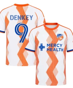 FC Cincinnati Away Jersey Kevin Denkey Vibrant Fan Shirt
