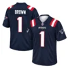 AJ Brown Patriots Jersey Bold Navy Gameday