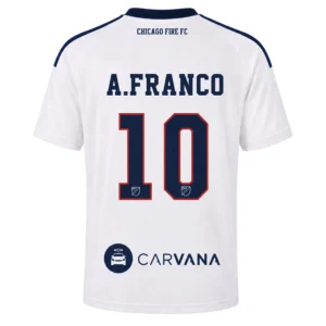 Andre Franco Chicago Fire White Jersey with Dazzling Fan Apparel