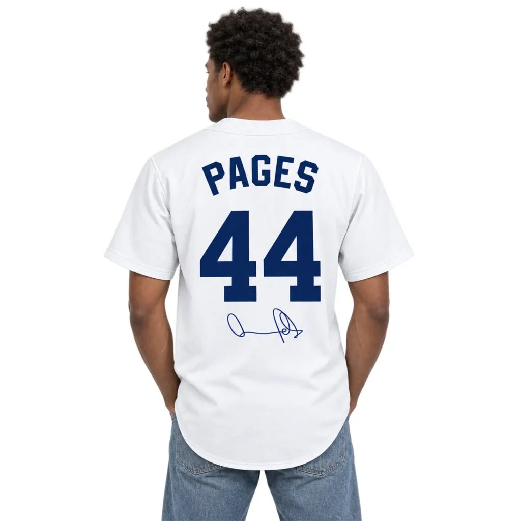 Andy Pages Dodgers Jersey Custom Number Confident Style