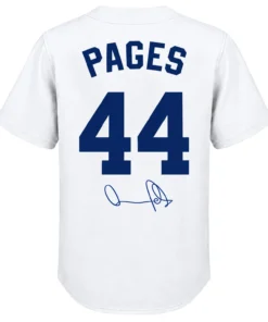 Andy Pages Dodgers Jersey Custom Number Confident Style