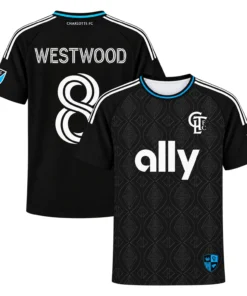 Ashley Westwood Black Jersey Special Custom Charlotte FC Player 2026