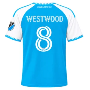 Ashley Westwood Blue Jersey Vibrant Custom Charlotte FC Player 2026