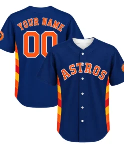 Astros Navy Baseball Jersey Vibrant Colorblock Style