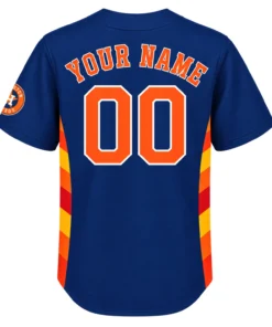 Astros Navy Baseball Jersey Vibrant Colorblock Style