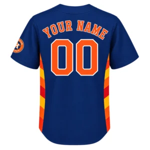 Astros Navy Baseball Jersey Vibrant Colorblock Style