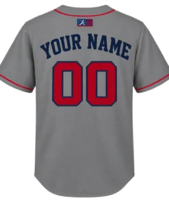 Atlanta Braves Grey Jersey Custom Bold Fan Style