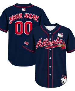 Atlanta Braves Hello Kitty Navy Jersey 2026 Trendy For Fan