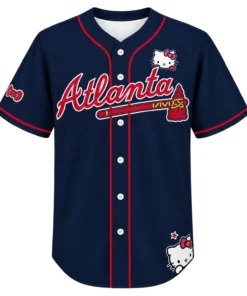 Atlanta Braves Hello Kitty Navy Jersey 2026 Trendy For Fan