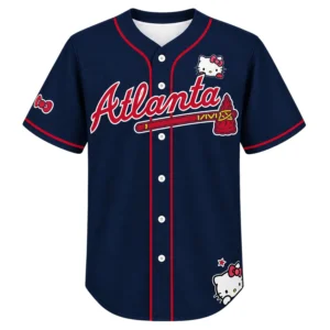 Atlanta Braves Hello Kitty Navy Jersey 2026 Trendy For Fan