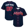 Atlanta Braves Navy Jersey Custom Elite Fan Look