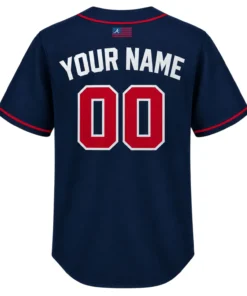 Atlanta Braves Navy Jersey Custom Elite Fan Look