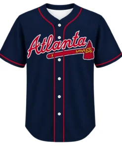 Atlanta Braves Navy Jersey Custom Elite Fan Look