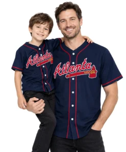 Atlanta Braves Navy Jersey Custom Elite Fan Look