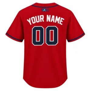 Atlanta Braves Red Jersey Custom Legendary Fan Style