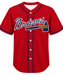 Atlanta Braves Red Jersey Custom Legendary Fan Style