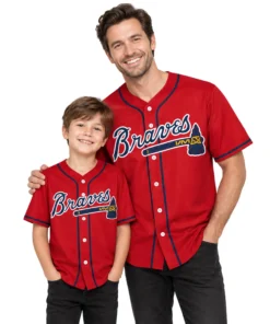 Atlanta Braves Red Jersey Custom Legendary Fan Style