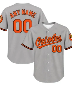 Baltimore Orioles Grey Road Custom Jersey Vibrant Fan Gear