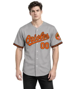 Baltimore Orioles Grey Road Custom Jersey Vibrant Fan Gear