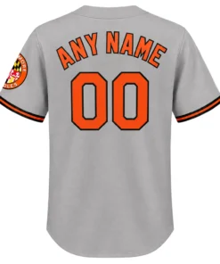 Baltimore Orioles Grey Road Custom Jersey Vibrant Fan Gear