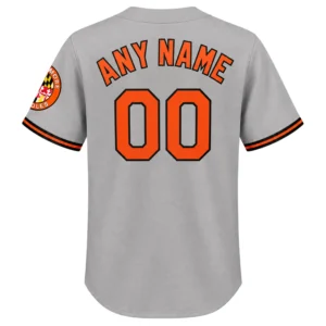 Baltimore Orioles Grey Road Custom Jersey Vibrant Merch Sport