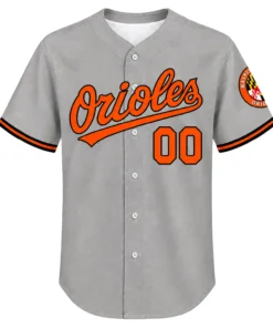 Baltimore Orioles Grey Road Custom Jersey Vibrant Fan Gear