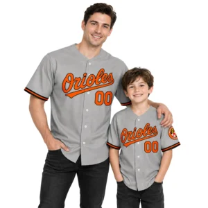 Baltimore Orioles Grey Road Custom Jersey Vibrant Merch Sport