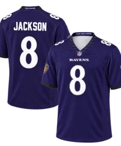 Baltimore Ravens Lamar Jackson Home Jersey Fan Gift Striking 7XL