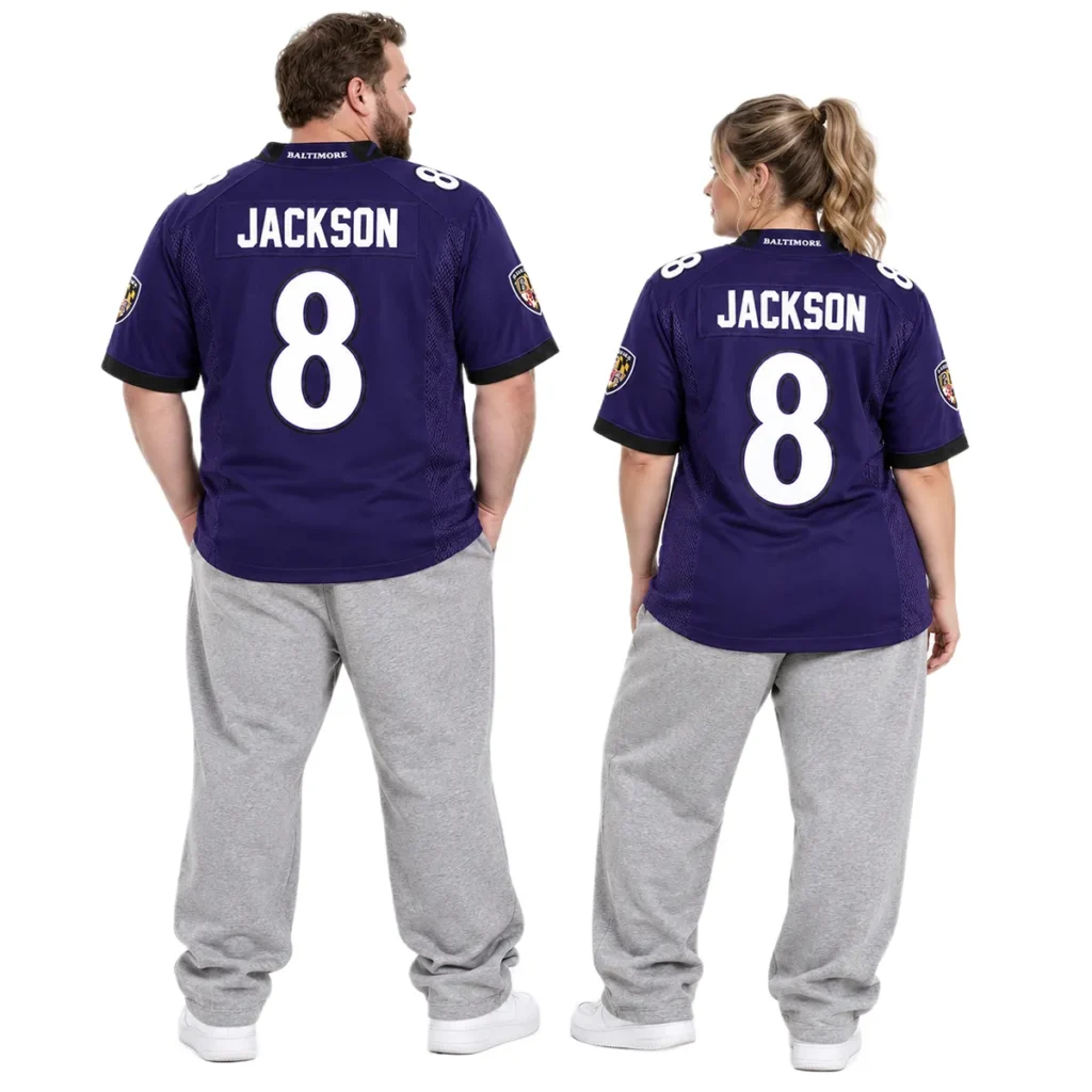 Baltimore Ravens Lamar Jackson Home Jersey Fan Gift Striking 7XL