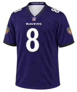 Baltimore Ravens Lamar Jackson Home Jersey Fan Gift Striking 7XL