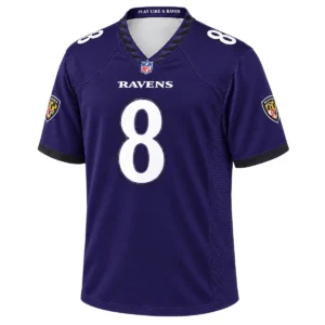 Baltimore Ravens Lamar Jackson Home Jersey Fan Gift Striking 7XL