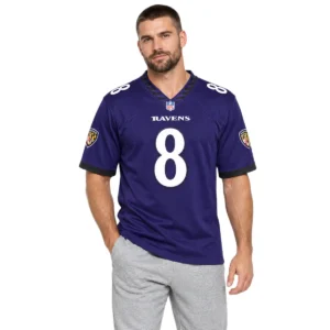 Baltimore Ravens Lamar Jackson Home Jersey Fan Gift Striking 7XL