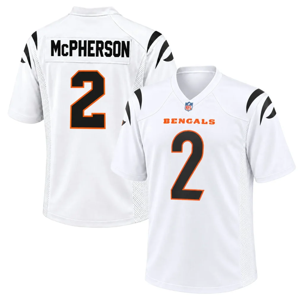 Bengals Evan McPherson Jersey Black Fan Gift Elegant