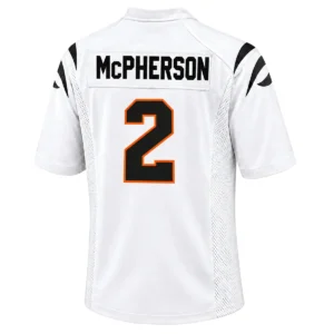 Bengals Evan McPherson Jersey Black Fan Gift Elegant