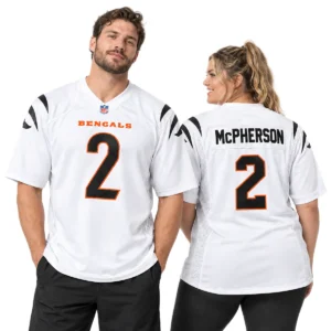 Bengals Evan McPherson Jersey Black Fan Gift Elegant