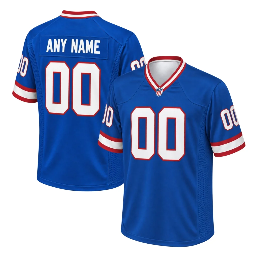 Bills Blue Football Jersey Custom Elite Throwback Style