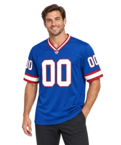 Bills Blue Football Jersey Custom Elite Throwback Style
