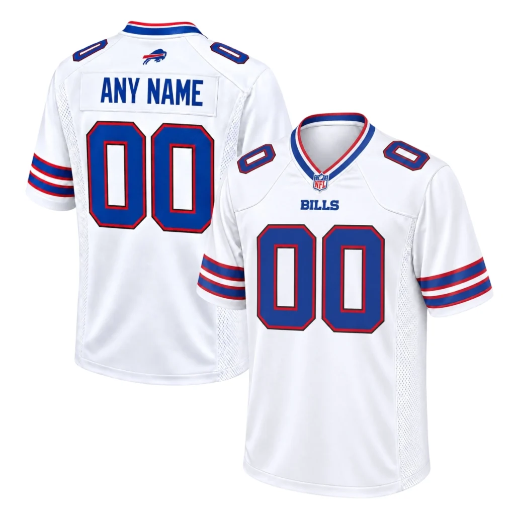Bills White Game Jersey Custom Remarkable Big Size Style