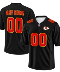 Black KC Chiefs Custom Jersey for Fan Gift Professional