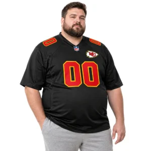 Black KC Chiefs Custom Jersey for Fan Gift Professional