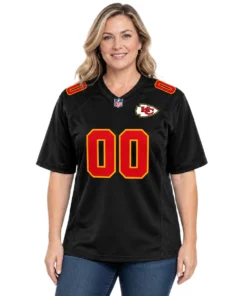 Black KC Chiefs Custom Jersey for Fan Gift Professional