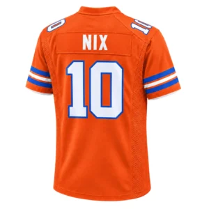 Bo Nix Broncos Home Jersey Orange– Captivating Fan Style