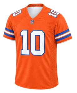 Bo Nix Broncos Home Jersey Orange– Captivating Fan Style